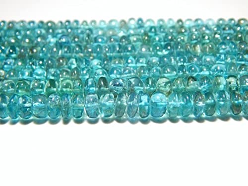Perles d'apatite bleue rondelles lisses 13" pour la création de bijoux DIY uniques BDSSTR-02118
