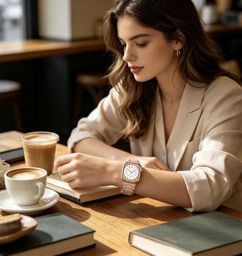Image of CRIS-BAND Resin Bands Compatible with Apple Watch Series 11 /10 /9 /8 /7 Bands 46mm 45mm 44mm 42mm 41mm 40mm for Women, Strap for iWatch Ultra 3 /2 49mm Series 6 /5 /4 /3 /2 /1 /SE3 Slim Bracelet Wristband