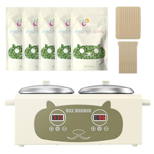 Qiiugirl Professional Hair Removal Wax Pot Heater with Waxing Kits