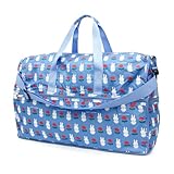 [ハピタス]ミッフィー 折りたたみ ボストンバッグ LサイズH0004 B271.ブルーミッフィーアンドローズ