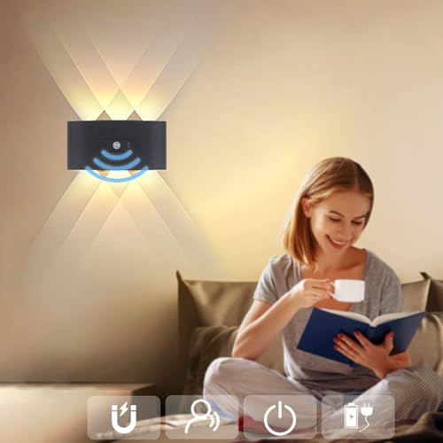 Apliques de pared LED modernos con sensor de movimiento e iluminación magnética 5