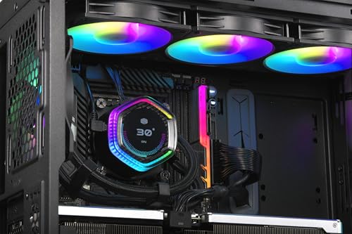 Cooler Master MasterLiquid 360 Ion Watercooler pour CPU - Écran LCD 2.1", Watercooling AIO, Pompe à Double Chambre Gen X, Ventilateurs Mobius 120P ARGB, RGB Adressable Gen 2, Brackets LGA1700 & AM5
