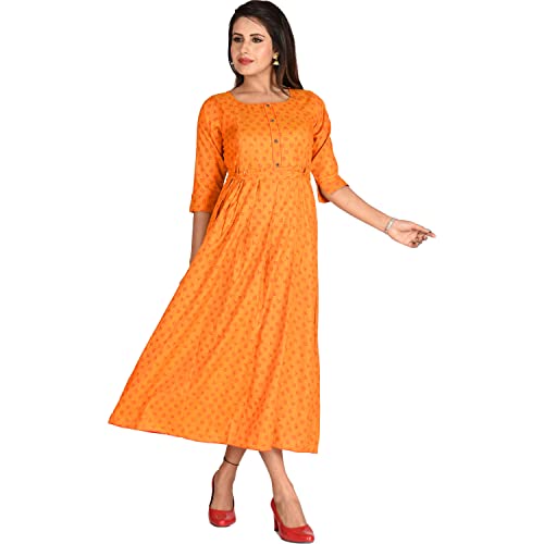 CEE 18 Women's Cotton Rayon A-Line Maternity Feeding Kurti with Zippers (10012)