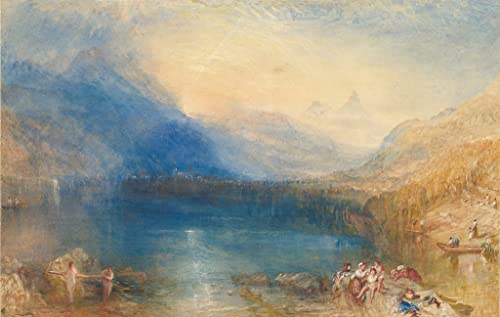 Tableau le lac de Zoug vintage : posters et art pour décoration chambre romantique
