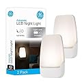 Automatic GE LED Night Light, Plug-in, Dusk to Dawn Sensor, Soft White , 2 Pack