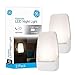 GE LED Night Light, 2 Pack, Plug-In, Dusk-to-Dawn Sensor, Home Décor, Ideal for Bedroom, Nursery, Bathroom, Hallway, Soft, 30966, White | Automatic, 2