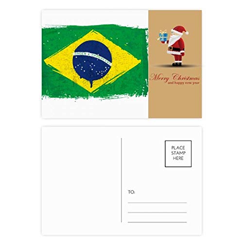 Cartes postales Brésil Père Noël faites main : lot de 20 idéal pour offrir à Noël