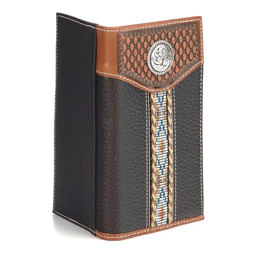 Image of ARIAT Western Wallet Mens Rodeo Southwest Woven Brown Rowdy A35540282
