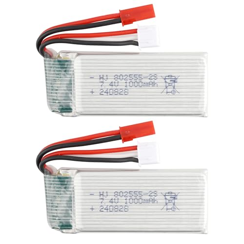 SWARK [2PCS] 7.4V 1200mAh 25C 803063 Rechargeable Battery Pack with Charging Cable for RC Drone Spare Parts Accessories - Thumbnail 3
