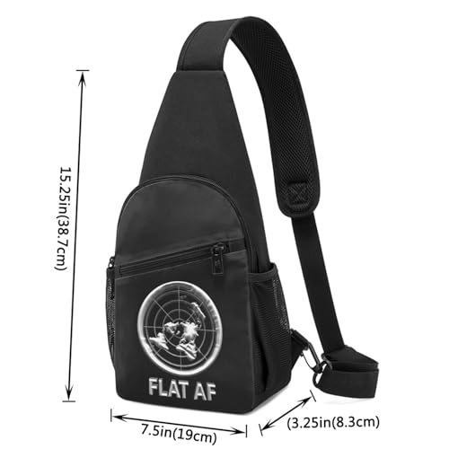 Flat AF Flat Earth，Fashion One-Shoulder Bag，Anti-Theft Crossbody Shoulder Chest Bag4