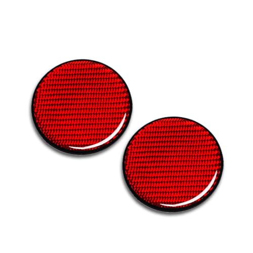 Posavasos de fibra de carbono para portavasos de auto, 2 piezas, Rojo miniatura 6