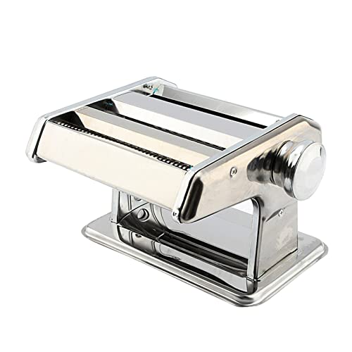 Máquina para Hacer Pasta Fresca, Maquina Tallarines de Acero Inoxidable Máquina de Cortar Pasta con Manivela Pasta Maker, para Lasaña Fettuccine Espaguetis Fideos Casa
