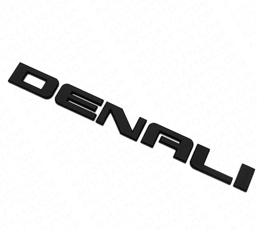 Miniatura 3 de Aimoll Denali Emblemas de placa de identificación, insignia para GM 07-16 Yukon Sierra Terrain (negro mate)