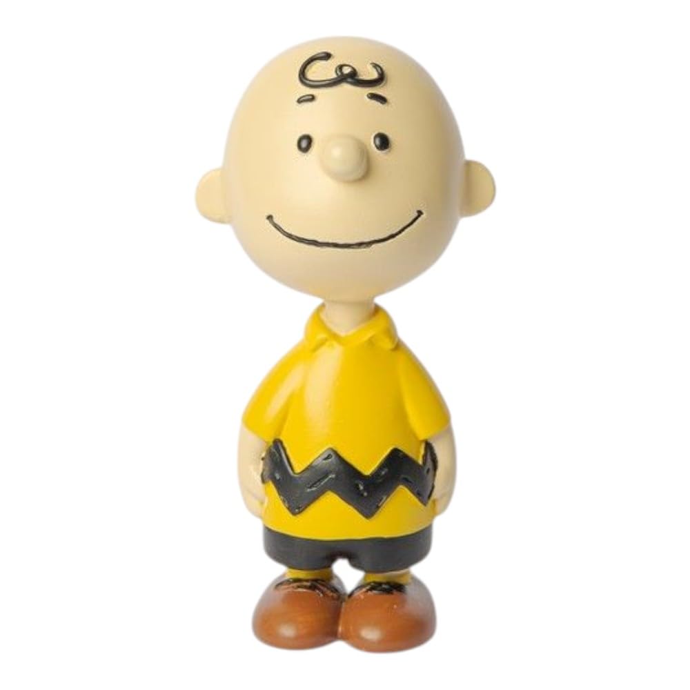Statue Snoopy et Charlie Brown en résine pour déco salon 25 cm