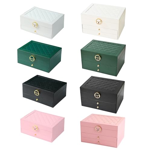 Boîte de rangement bijoux à compartiments multifonction pour boucles d'oreilles - 4
