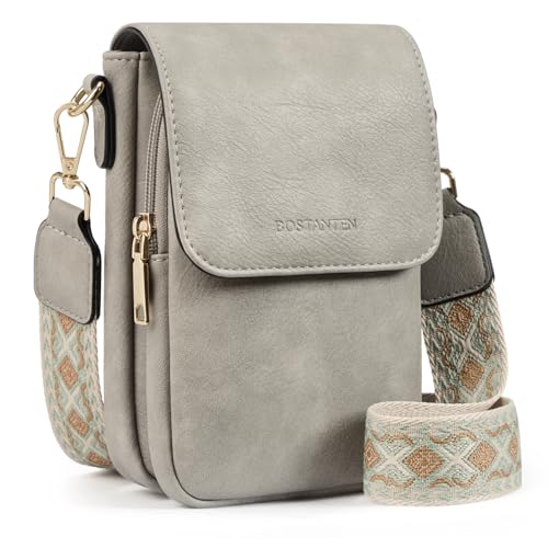 Image of BOSTANTEN Crossbody Bags for Women Cell Phone Purse Leather Wallet Handbags with Card Slots