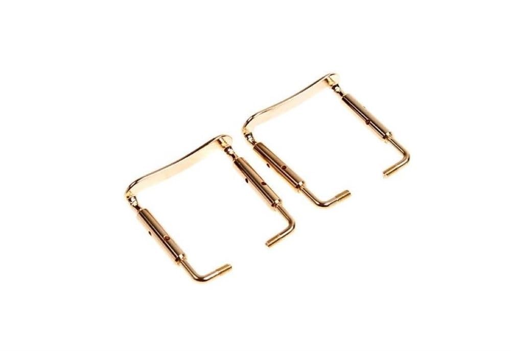 4/4 Violin Chinrest Chin Rest Gold Clamp Violin Parts (2pcs)