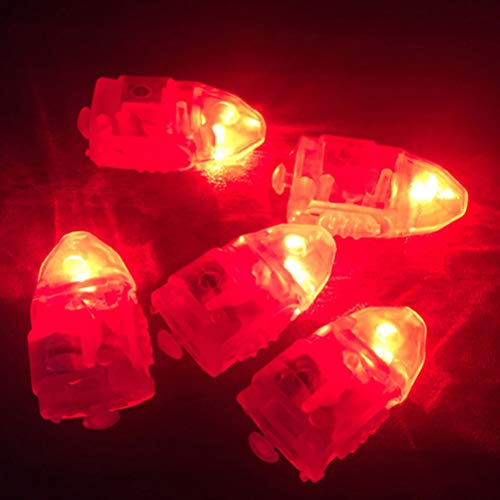 Lot de 30 mini lampes à LED - Super lumineuses - Idéales pour une fête ou pour compléter des lampions en papier - Blanches rouge Cover