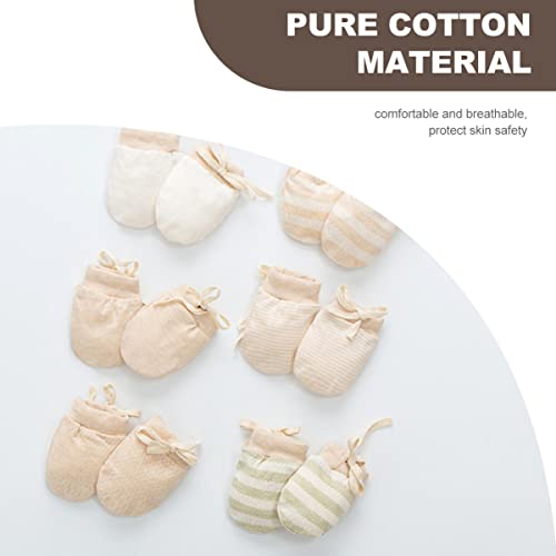 ABOOFAN 3 Pairs Baby Anti Scratching Gloves Mesh Newborn Protection Face Cotton Scratch Mittens No Scratch Mitts for Newborn Infant Baby2