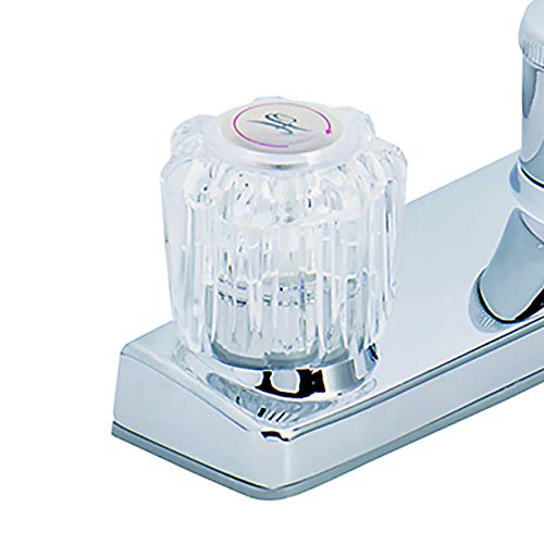 Ez-Flo 10163Lf Two-Handle Low-Spout Washerless Kitchen Faucet Without Side Spray, 4-11/16 Inch Spout Height, Chrome #TOP1