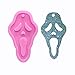 Shiny Glossy Halloween Skull Mask Ghost Shape Silicone Molds for DIY Craft Keychain Polymer Clay Mold Necklace Epoxy Pendant Jewellery Resin Crafting Making Backpack Cake Decor Fondant Mould
