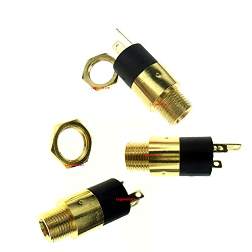 Lsgoodcare 20Pcs 3.5Mm 1/8 Inch Gold Gold Plated Stereo Jack Panel Mount Connector #TOP1