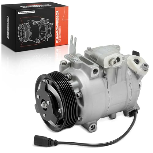 Frankberg Compresor de aire acondicionado con embrague Compatible con Golf IV 1J1 Polo 6C1 6R1 Polo 9N Fabia I 6Y2 Ibiza III 6L1 R.o.o.m.s.t.e.r 5J Replace# 6Q0820803Qincl. aceite premezclado