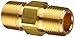 Parker 6-6 MHLN-B 2.0 Brass Pipe Fitting, Hex Long Nipple, 3/8" NPT Male X 3/8" NPT Male, 2" Length
