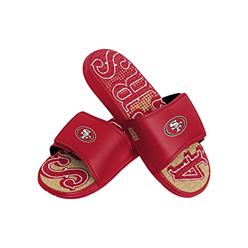 FOCO San Francisco 49ers NFL Mens Gradient Wordmark Gel Slide - S