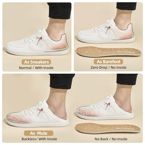 Pulltop Barefoot Wide Toe Box Shoes for Men - Minimalist Barefoot Dress Shoes Sneakers Zero Drop Slip on Walking Non Slip Shoes for Men3