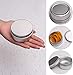 Healthcom 3 Oz 15 Pack 90ml Empty Round Silver Aluminum Tin Cans Metal Steel Tins Screw Top Slip Slide Metal Storage Cosmetic Container Organization for DIY Candles Salve Crafts Spice Tea Gift(90g)