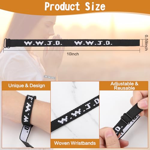 Axlksia 6 PCS WWJD Bracelets for Men and Women – What Would Jesus Do Bracelets4