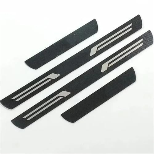 Seuils de porte VW T-Cross protection anti-rayure acier inoxydable noir 4x