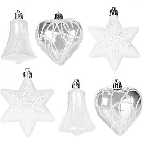 COM-FOUR® Set de 6 Piezas Adornos para árboles de Navidad Cover
