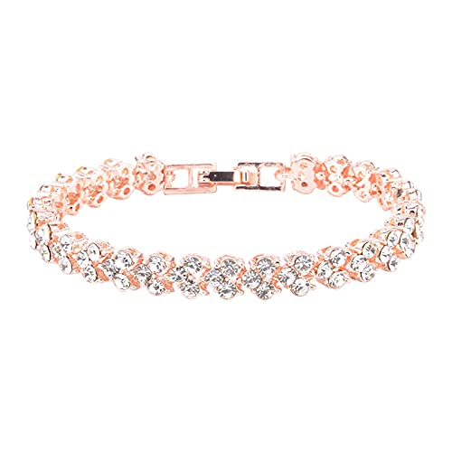 Bracelet réglable en zircon et chaîne dorée rétractable pour tout poignet