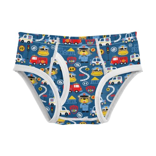 Boys' Exclusive Briefs Toddler Underwear 95% Combed Cotton Boxerbriefs 2T City Vehicle Pattern Cars 18