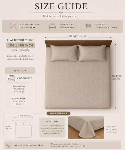 Image of Blue Strip Polycotton Bedsheet, Double 90x100 (Beige) | Hotel Quality | Soft, Breathable & Colourfast | Wrinkle Resistant | Machine Washable | Pillow Covers Included