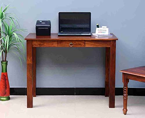 Image of SONA ART & CRAFTS Solid Sheesham Wooden Study Table for Adults with 2 Drawers Storage | Study Desk for Adults | Computer Table for Home Writing Office Desk (Honey Finish)