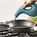 Rachael Ray 48467 Ceramic EVOO Oil and Vinegar Dispensing Bottle with Spout, 24 Ounce - Agave Blue