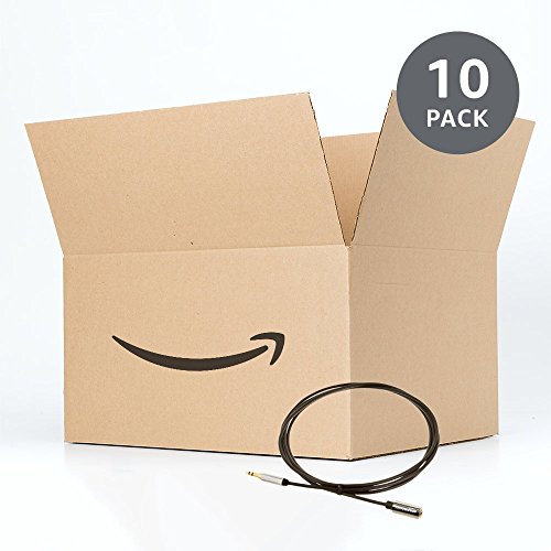Image of Amazon Basics 10-Pack 3.5mm Aux Jack Audio Extension Cable, Male to Female, Adapter for Headphone or Smartphone, 6 Foot, Black