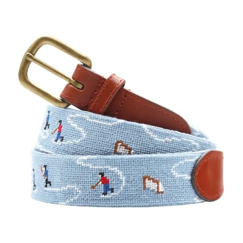 Smathers & Branson Pond Hockey Needlepoint Belt