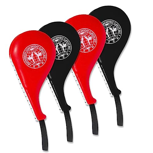 Escultora 4er Taekwondo Kick Pads Rot Schwarz