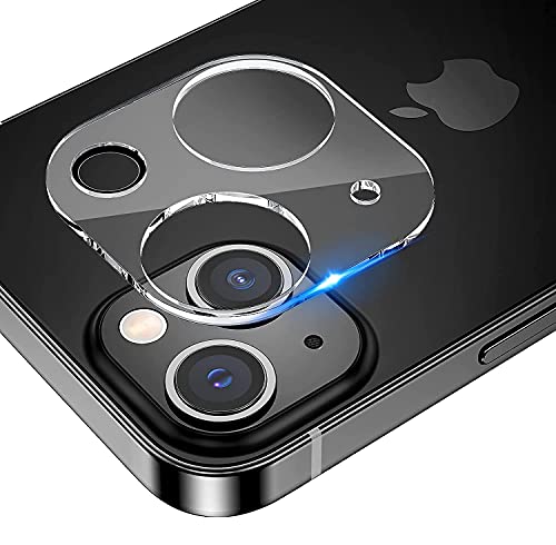 Image of Compatible with [Pack of 2] iPhone 13 Mini Back Camera Lens Protector Tempered Glass - Full Camera Coverage with Easy Installation Kit