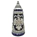 Adler & Deutschland - Jarra de cerámica para cerveza (1 litro), color azul cobalto