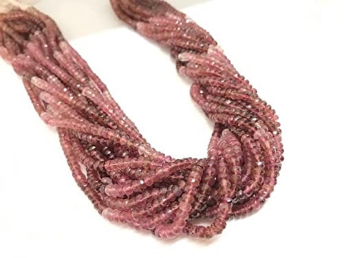 Tourmaline rose perles naturelles facettées 5mm pour remplacer les pierres synthétiques ternes