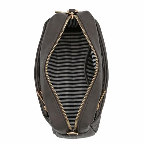 Image of FashionPuzzle Triple Zip Small Crossbody Bag