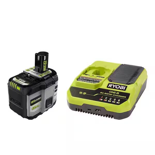 RYOBI ONEAND 18V 12.0 AH HIGH Performance Starter KIT with ONEAND 8A Rapid Charger PSK0112