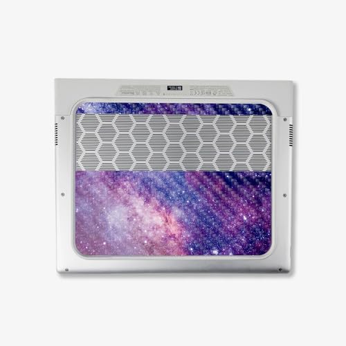 Image of MightySkins Carbon Fiber Skin Compatible with Alienware X14 R2 (2023) Full Wrap Kit - Violet Stars | Protective, Durable Textured Carbon Fiber Finish | Easy to Apply & Change Styles | Made in The USA