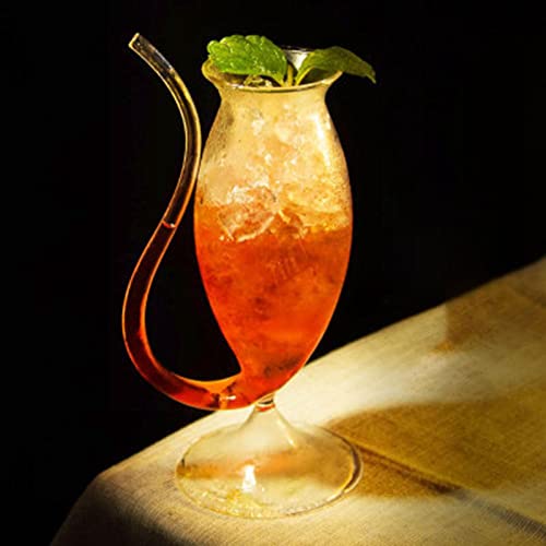 Vaso para jugo y cócteles con material resistente de vidrio borosilicato 7
