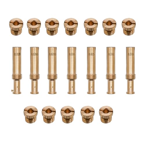 Cylinman 19PCS Carburetor Assortment Jets Kit Fit for S&S Cycle Super B E G Carbs for MFG OHO Shorty Carburetors include 12 Main Jet 7 Intermediate Jet